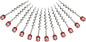 Ground Anchors Aluminum Tent Stakes Heavy Duty Tent Anchors for Swing Set Anchors Screw in kit for Securing Animals,Tents, Canopies, Sheds,Amusement Facilities,Swing Sets Outdoor-12 Packs