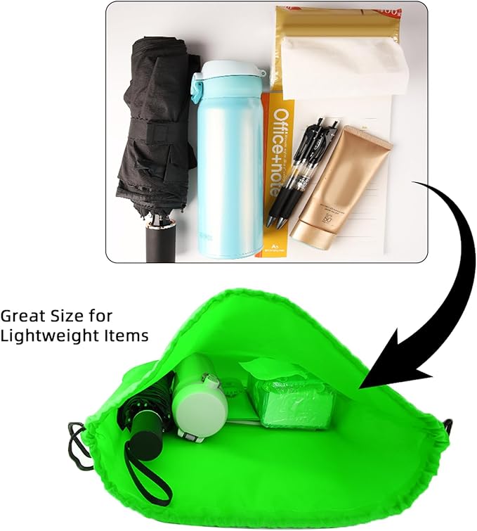 GoodtoU Drawstring Bags, Drawstring Backpack Nylon Backpack Draw String Bags Pack Bulk Cinch Sack Drawstring Gym Bag Drawstring Backpack for Sport, Traveling, Team (Green, 80Pcs)