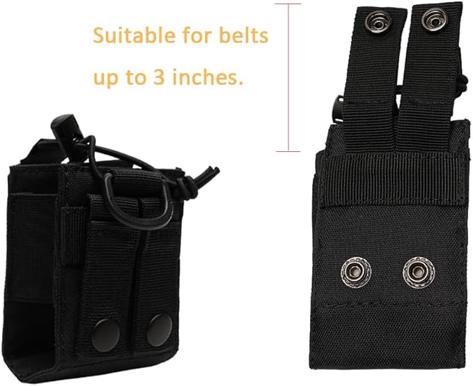 Radio Holder Duty Belt Multi-Function Radio Case Universal Radio Pouch Compatible with Motorola BaoFeng Kenwood Icom HYT Yaesu Walkie Talkie Two Way Radio 2Pack