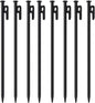 8 Pack Tent Stakes Heavy Duty Camping Stakes Steel Tent Pegs for Outdoor, Backpacking, Trip Hiking, Gardening, Unbreakable and Inflexible (Black, 12 inch Stakes)