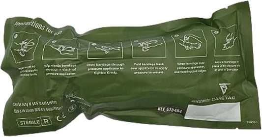 CareTac 6" Israeli-Style Emergency Trauma Compression Bandage – Elastic Pressure Wound Dressing, Sterile & Vacuum-Sealed for Bleed Control, Combat, Tactical First Aid Kit, Medical IFAK & Military 10pk