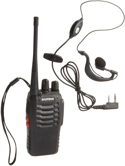 BaoFeng 1PCs 888S Walkie Talkies 1500mAh Rechargeable Battery 3 Miles Long Range with Earphone LED Flashlight