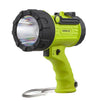 YIERBLUE Rechargeable Spotlight with 200000 Lumen LED, IP67 Waterproof Handheld Flashlight Searchlight with Detachable Red Light Filter, 24 Hours Long Running (fluorescent)