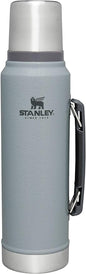 Stanley Classic Legendary Vacuum Bottle 1.1 qt | Wide Mouth with Leakproof Cup Lid | Keep Drinks Hot or Cold | Packable for Travel | Insulated Stainless Steel Thermos | BPA-Free | Hammertone Silver
