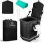 2025 Portable Camping Toilet, Reliable Extra Large Foldable Travel Toilets, Custom compostable waste bags, Compact for Van, Truck, Hiking, Beach, Camp, Car