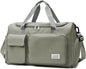 Sports Gym Duffel Bag with Shoes Compartment and Dry Wet Separated Pocket for Men and Women - Overnight Weekender Training Handbag Yoga Bag - Dark Gray