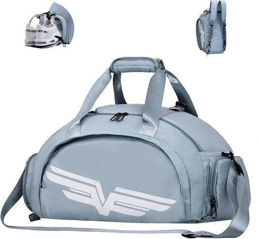 FIORETTO 30L Sports Gym Duffle Bag with Wet Pocket & Shoe Compartment, Weekender Hospital Overnight Bag for Women, Sports Holdall Backpack