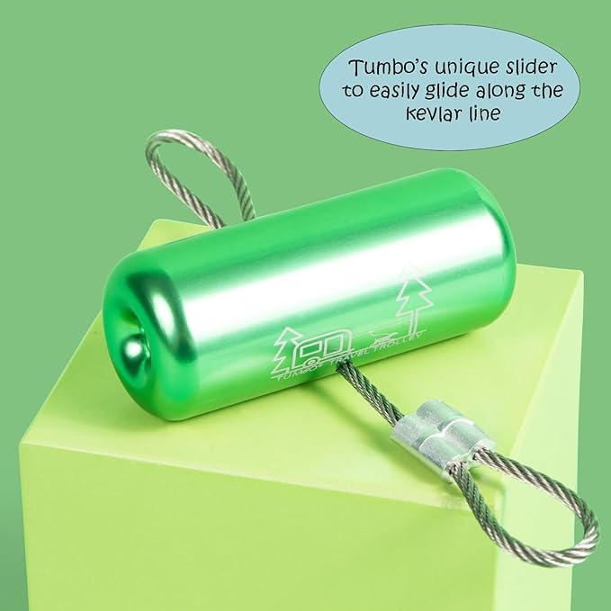 Tumbo 75 ft Travel Trolley (Anti-Shock on The go Dog Trolley Containment System) with Our Kevlar Rope for Easy Set up