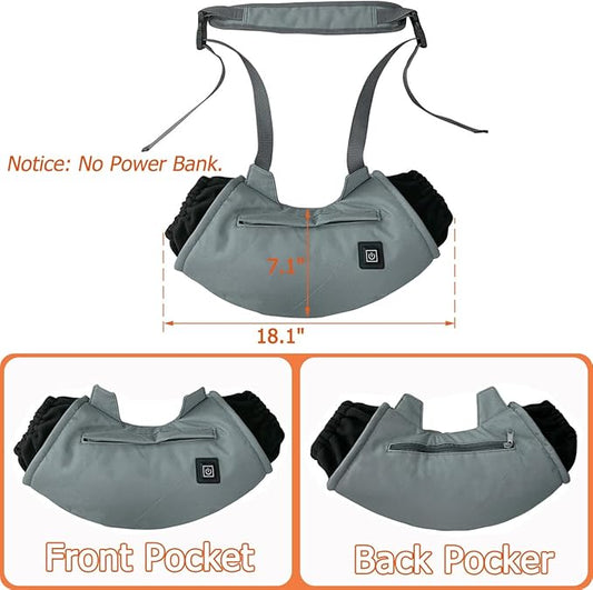 Heated Hand Muff, Electric Heating Hand Warmer Pouch, Suitable for Outdoor Hunting, Sports, Photography, Golf, Hike, Football, Snow Camping in Cold Winter Keep Warmth