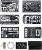 8Pcs Survival Cards Multi-Functional Tool Card Emergency Camping Tool EDC Kit in Your Walletcard with Fishhook Fishing Line,Survival Guide Multitool Camping Gear for Outdoor Hiking Hunting
