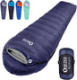 Down Sleeping Bag for Adults 0°F 10°F 15°F 20°F Backpacking Sleeping Bag for Cold Weather with Compression Sack