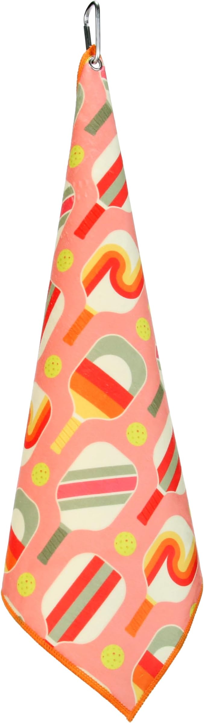 Millie Rose Pickleball Towels in Fashionable Prints - Cute 15x17 inch Microfiber & Cotton Athletic Towels with Carabiner Clip - Pickleball Accessories, Pickleball Gifts (Groovy Pickle)