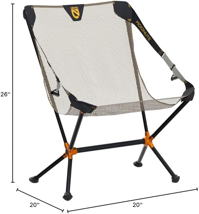 NEMO Moonlite Reclining Camp Chair | Portable Backpacking and Camping Chair with Adjustable and Foldable Options, Coriander