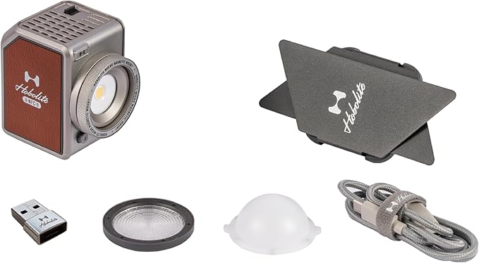 Micro LED Video Light Standard Kit with LCD Display, App Control, Barndoor, CRI/TLCI 96+, 2700-6500K Portable Continuous Lighting for Photography, Filming, Live Streaming, Video Conference