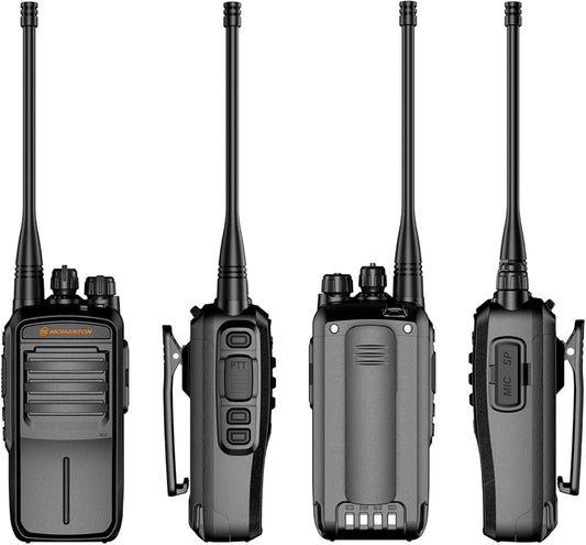 UHG-01 Versatile GMRS Two Way Radio,Heavy Duty Walkie Talkie with 9W High Power and 5 Miles Line of Sight Walkie Talkie.(2-Packs)