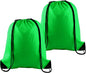 KUUQA 2Pcs Green Drawstring Backpack Bags Cinch Sack Bulk String Backpack Storage Bag