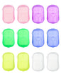 12 Packs (240 Sheets) Paper Soap Sheets for Hand Washing, Portable Disposable Travel Scented Bath Slice Sheet Foaming Soap Paper Sheets for Outdoor Traveling Camping Hiking