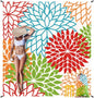 Large Beach Blanket Waterproof Sandproof, 78''×86'' Foldable Picnic Blankets for 4 Adults with Stakes and Sand Pocket, Colorful Blossoms Pattern Beach Mat Vacation Essentials Accessories Must Haves