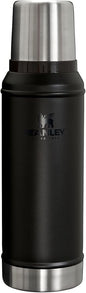 Stanley Classic Legendary Vacuum Bottle 1.0 qt | Wide Mouth with Leakproof Cup Lid | Keep Drinks Hot or Cold | Packable for Travel | Insulated Stainless Steel Thermos | BPA-Free | Black 2.0