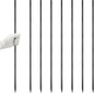 VVOKGO 48 Inches 8Pcs Steel Rebar Stakes with Chisel Point End, Heavy Duty Straight Landscpe Timber Spikes Metal Garden Camping Plant Support Garden Stakes Anti Rust Black
