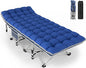 ZENPETIO Folding Camping Cot for Adult, 28In Portable Sleeping Cot with Mattress, Outdoor Heavy Duty Cot Bed for Camp with Carry Bag, Max Loading 500lbs for Home, Office, Camp, Travel, Vacation