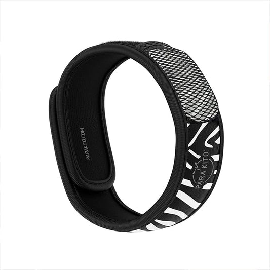 PARA'KITO Mosquito Insect & Bug Protection Wristband - Mosquito Stickers & Bug Spray Alternative - Summer Essentials, Beach Accessories, Hiking & Camping Essentials - Natural Essential Oils (Zebra)