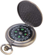 Nikou Vintage Pocket Compass，Kids Classic Portable Compass Accurate Waterproof for Hiking Outdoor Camping Motoring Boating Backpacking Survival Emergency (Zinc Alloy)