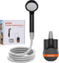 Portable Shower Camping Shower, Outdoor Camp Shower Pump Rechargeable Shower Battery Powered Handheld Shower Heads for Camping, Hiking, Beach Washing, Traveling, Pet Cleaning, Watering