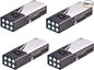 LIXADA LED Handheld Flashlight Super Bright Mini LED Handheld Flashlight Pokect Battery Light Torch for Outdoor Camping, Hiking, Hunting, Fishing (Black-4pcs)