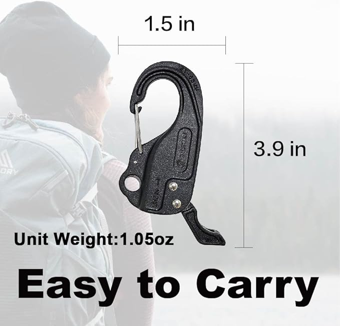 ORXPLUS TOOLS 2PCS Rope Tightener, Rope Tensioner, Tie Down Mechanism Lock Adjuster fits 1/10"-1/4" Cord for Camping, Outdoor, Garage, Boating, Fishing, Loading