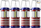 Lichamp LED Camping Lantern, 4 Pack Battery Powered Flashlight for Power Outages, Portable Collapsible Hanging Light Essential for Home, Outdoor, Emergency Lamp Survival Kit Gear for Hurricane, I4AF