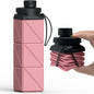 Collapsible Water Bottles 20.6oz, Silicone Foldable Portable Travel Water Bottle, Folding Lightweight Reusable Leakproof for Traveling Camping Hiking Cycling Yoga Sports Outdoor