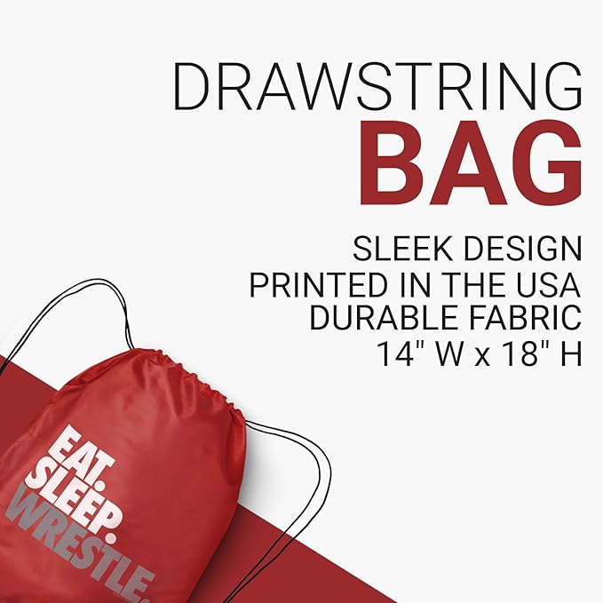 ChalkTalkSPORTS Wrestling Sport Pack Cinch Sack | Eat Sleep Wrestle