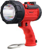 YIERBLUE Rechargeable Spotlight with 200000 Lumen LED, IP67 Waterproof Handheld Flashlight Searchlight with Detachable Red Light Filter, 10000mAh Long Running