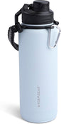 Zenith Chugger Stainless Steel Bottle with Carabiner, Compass, Signal Whistle, and Fire Starter - 40 Oz - Harbor Powder Coat