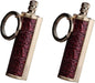Fire Starter Lighter Waterproof Flint Match Outdoor Camping Permanent Metal Matchstick with Keychain(Sold Without Fluid) (Red+Red)