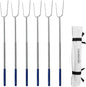 32" Heavy Duty Hot Dog Roasting Sticks for Campfire, Smores Sticks for Fire Pit Long, Marshmallows Skewers (6 Pack)