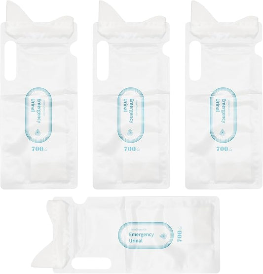 Dohia Disposable Urinal Bag 700ml Emergency Portable Urine Bag Travel Urinal Bag Unisex Pee Bag Vomit Bag D1-2307-YJND
