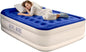 King Koil Luxury Twin Air Mattress with Built-in Pillow Top & Integrated High-Speed Patented Pump – 20" Inflatable Twin Blow Up Airbed for Camping, Home & Guests, Waterproof, 1-Year Warranty