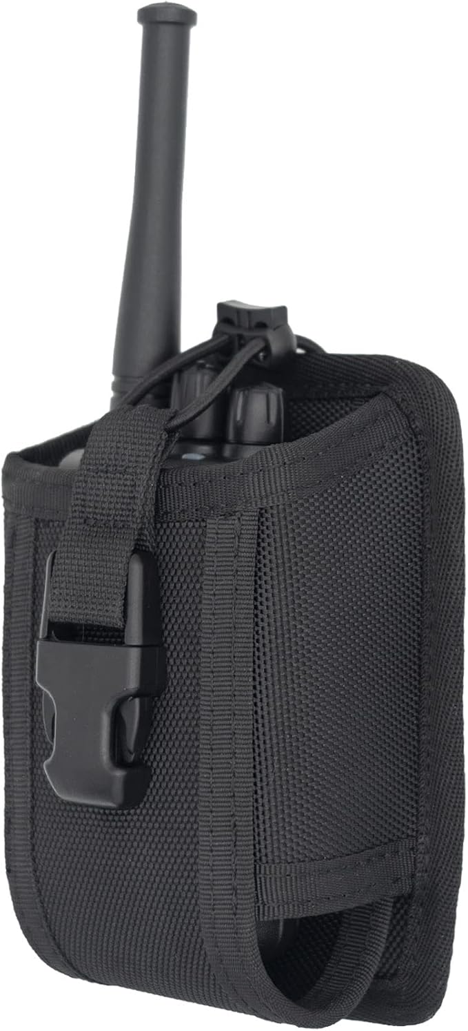Universal Radio Holder Tactical Radio Pouch for Duty Belt Two Ways Radio Case Carrier Heavy Duty Walkie Talkies Nylon Holster Carry Bag for Police LE Security Safety Firefighter Rescue Outdoor