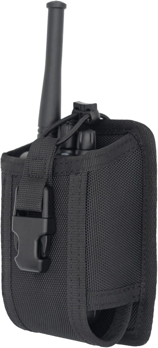 Universal Radio Holder Tactical Radio Pouch for Duty Belt Two Ways Radio Case Carrier Heavy Duty Walkie Talkies Nylon Holster Carry Bag for Police LE Security Safety Firefighter Rescue Outdoor