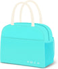 Lunch Bag Lunch Box for Women Men Reusable Insulated Lunch Tote Bag,Food Handbags Case High Capacity for Travel Work Picnic Beach,Cyan