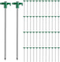 50 Pack Tent Stakes Heavy Duty 10 Inch Camping Stakes Yard Stakes Metal Tent Pegs for Ground Stakes Tent Spikes for Camping Garden Yard (Green)