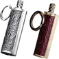 Fire Starter Lighter Waterproof Flint Match Outdoor Camping Permanent Metal Matchstick with Keychain(Sold Without Fluid) (Silver+Red)