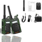 Zinc Alloy Housing Long Range Rechargeable Walkie Talkies for Adults, GMRS Two Way Radio for Hiking Camping 2 Way Radio with Flashlight Long Distance WCP03 (Two Pack)
