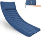 ropoda Upgraded Extra Thickness 6'' Inflatable Sleeping Pad with Pillow, Built-in Foot Pump, 77''*27'' Camping Pad with Carry Bag, Ultralight & Compact Camping Mat Pad for Hiking, Blue