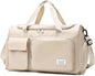 Sports Gym Bag with Shoes Compartment Travel Duffel Bag with Dry Wet Separated Pocket for Men and Women, Overnight Bag Weekender Bag Training Handbag Yoga Bag - Off White