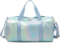 Sports Gym Dance Bag for Women Girls, Shimmery Waterproof Duffle Travel Bag With Shoes Compartment and Wet Dry Pocket (Green)