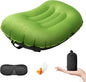 DAWNTREES Inflatable Pillow for Camping,Portable Compressible Ultra-light Travel Inflatable Pillow for Sleeping,Support The Neck and Lumbar,Backpacking Essentials (Green)