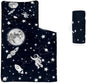 Space Nap Mat - Space Ship Galaxy Sleeping Bag with Removable Pillow - Daycare and Sleepovers Preschool Kindergarten Bedding Set for Kids Toddler Boys Girls